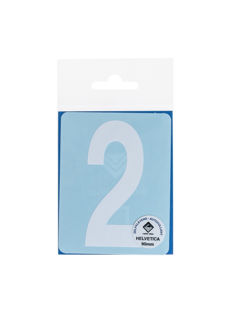 Pictogram 130 Plakletter 2 90mm wit mat