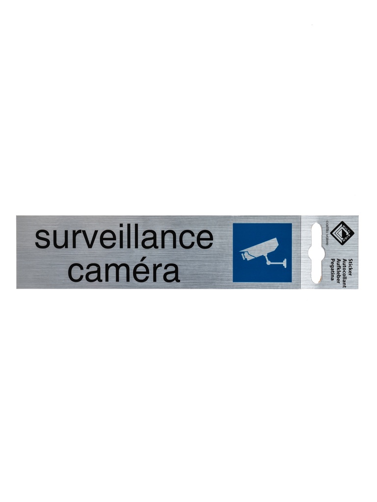ZK deurbord surveillance caméra 17x4,4 cm aluminium look
