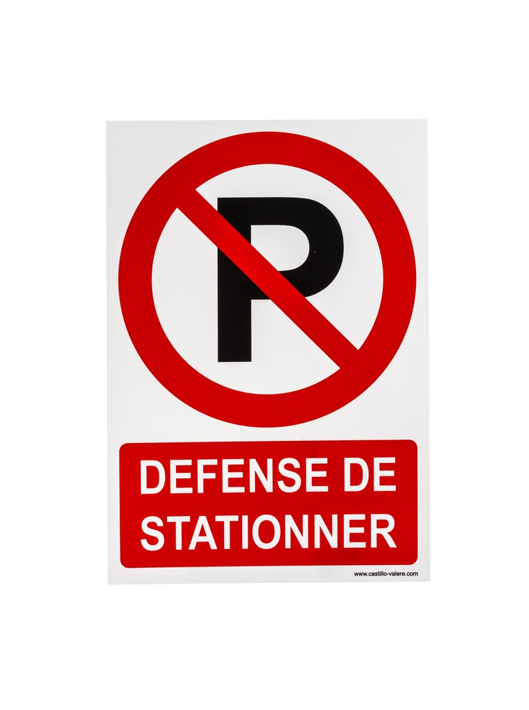 Pictogram 23 Picto défense de stationner 23x33cm PP