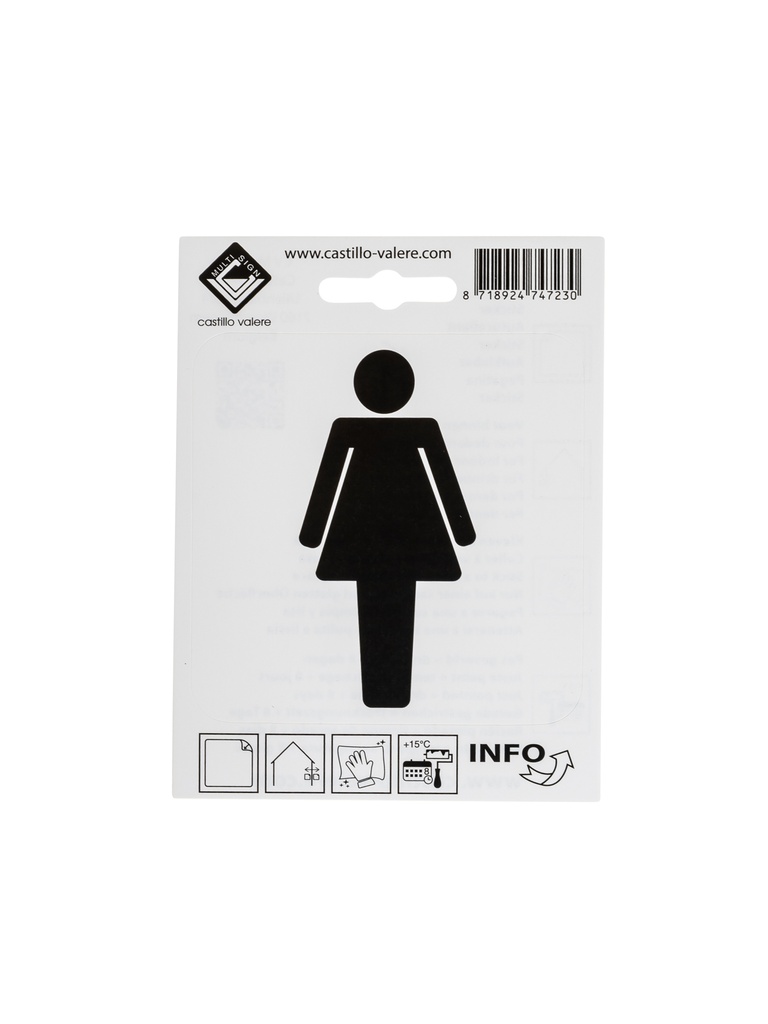 Pictogramme toilettes femmes  10cm