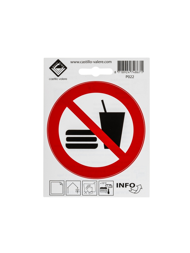 Picto consumptie verboden 10cm