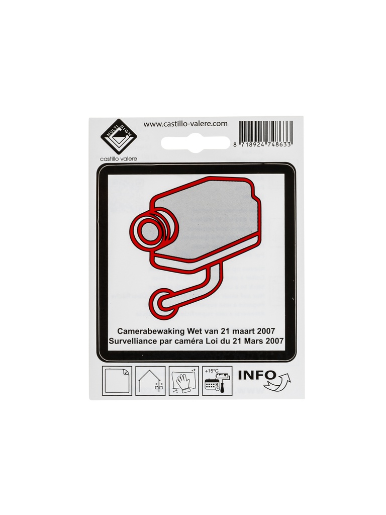 [60 / 99v10camera] Pictogram 60 Picto camerabewaking surveillance 10cm