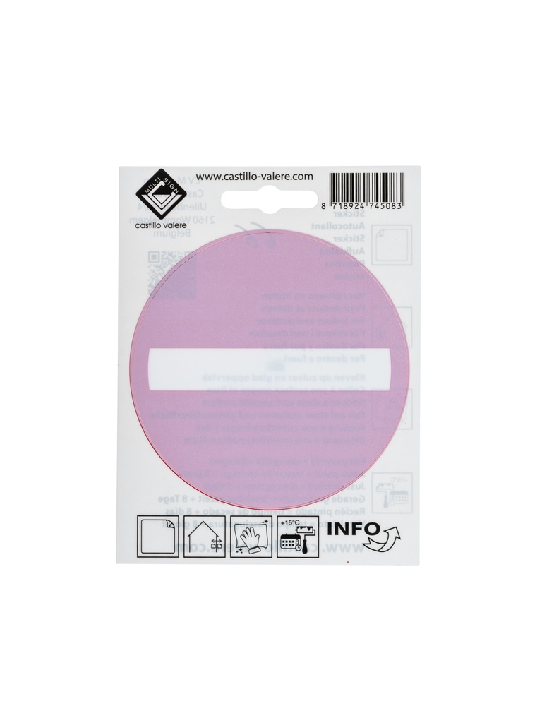 Zelfklevend pictogram verboden toegang 10x10 cm achter glas