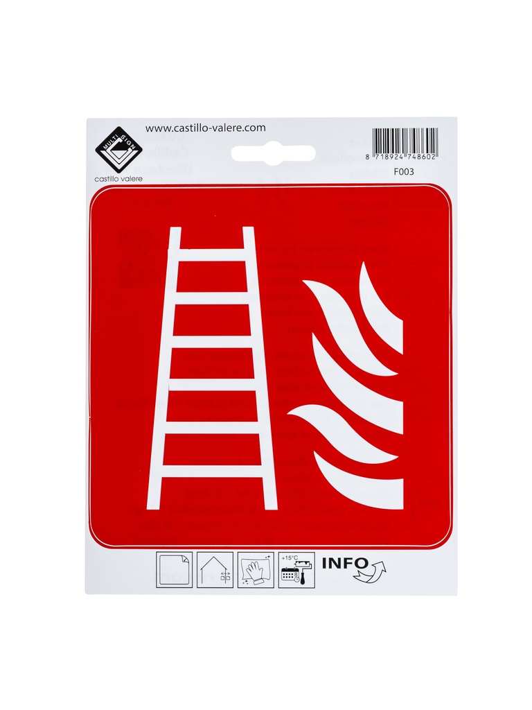 [78 / 99v15bladder] Pictogramme échelle d'incendie 15cm