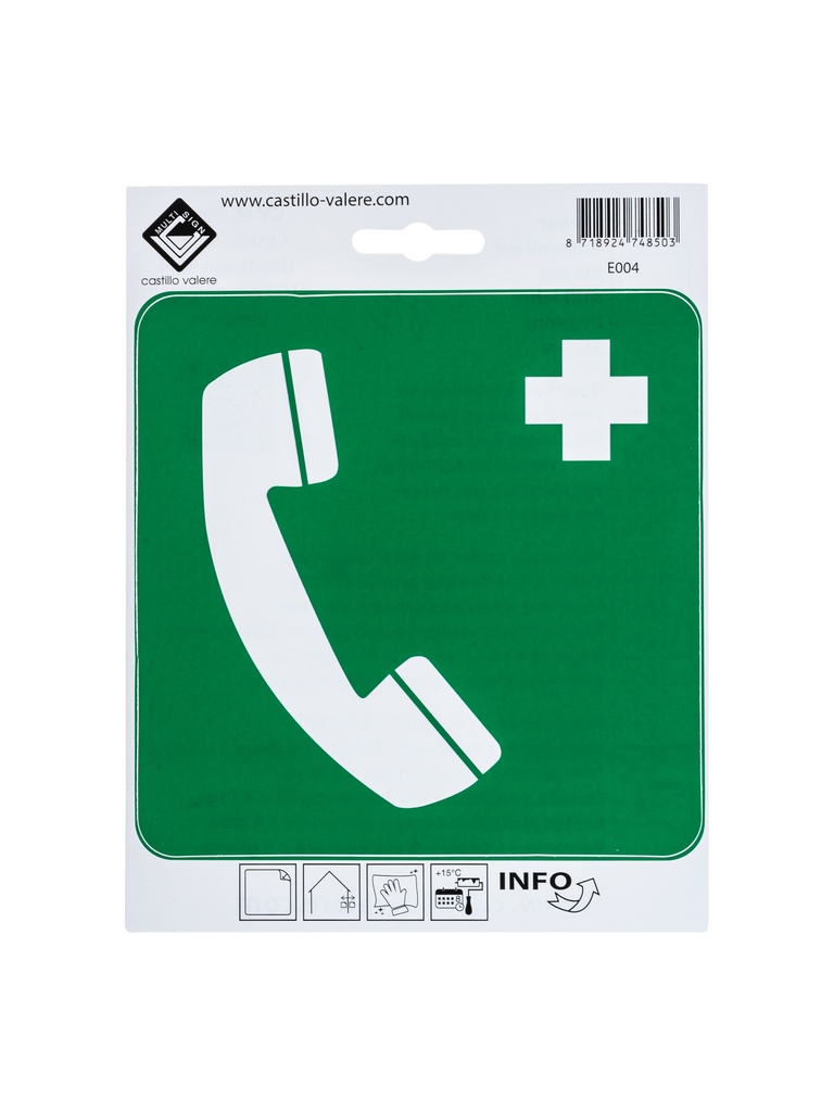 [87 / 99v15telred] Pictogramme 87 Téléphone de secours 15cm