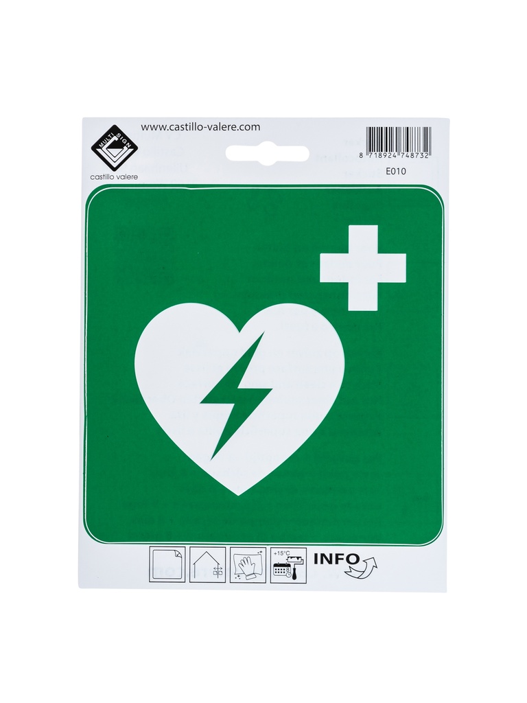 [88 / 99v15defib] Pictogramme 88 Défibrilateur 15cm
