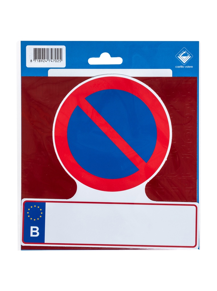 Zelfklevende pictogramset parkeerverbod 20x20 cm