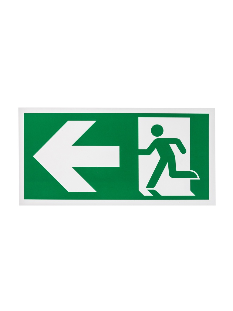 [93 / 99pp30x15nul] Pictogramme 93 Sortie de secours à gauche 15cm