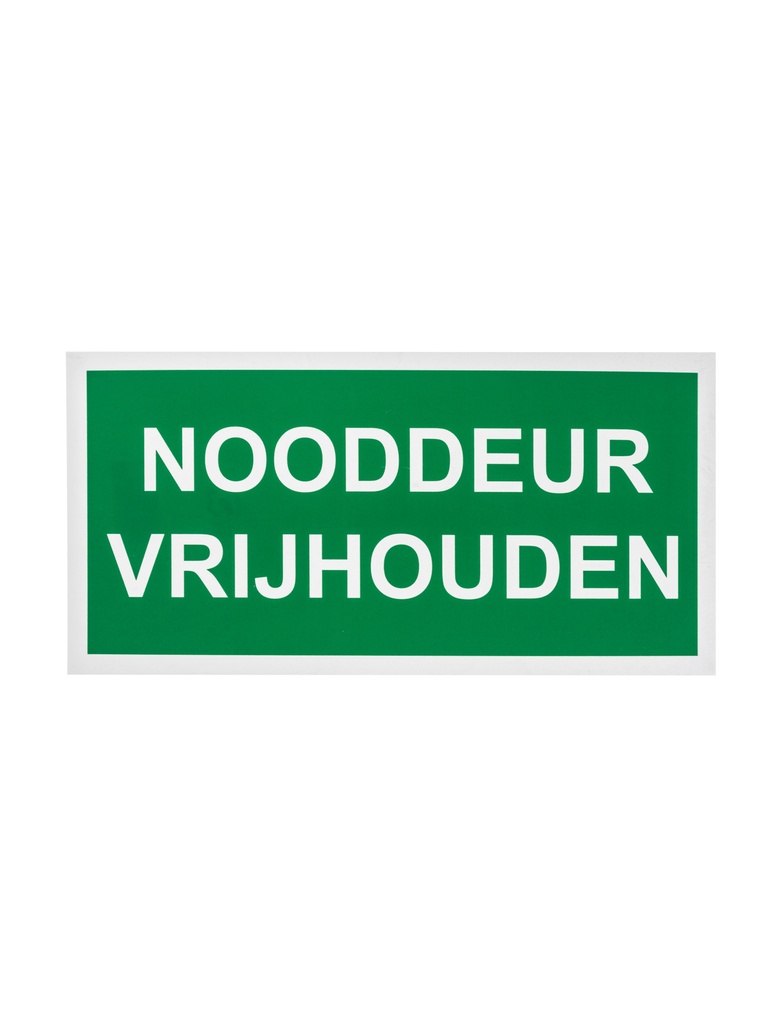 Bord nooddeur vrijlaten 15x30 cm