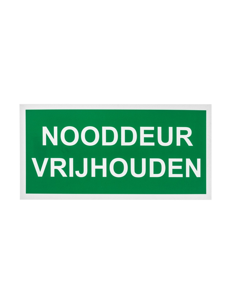 Pictogram 103 Bord nooddeur vrijlaten 15x30 cm