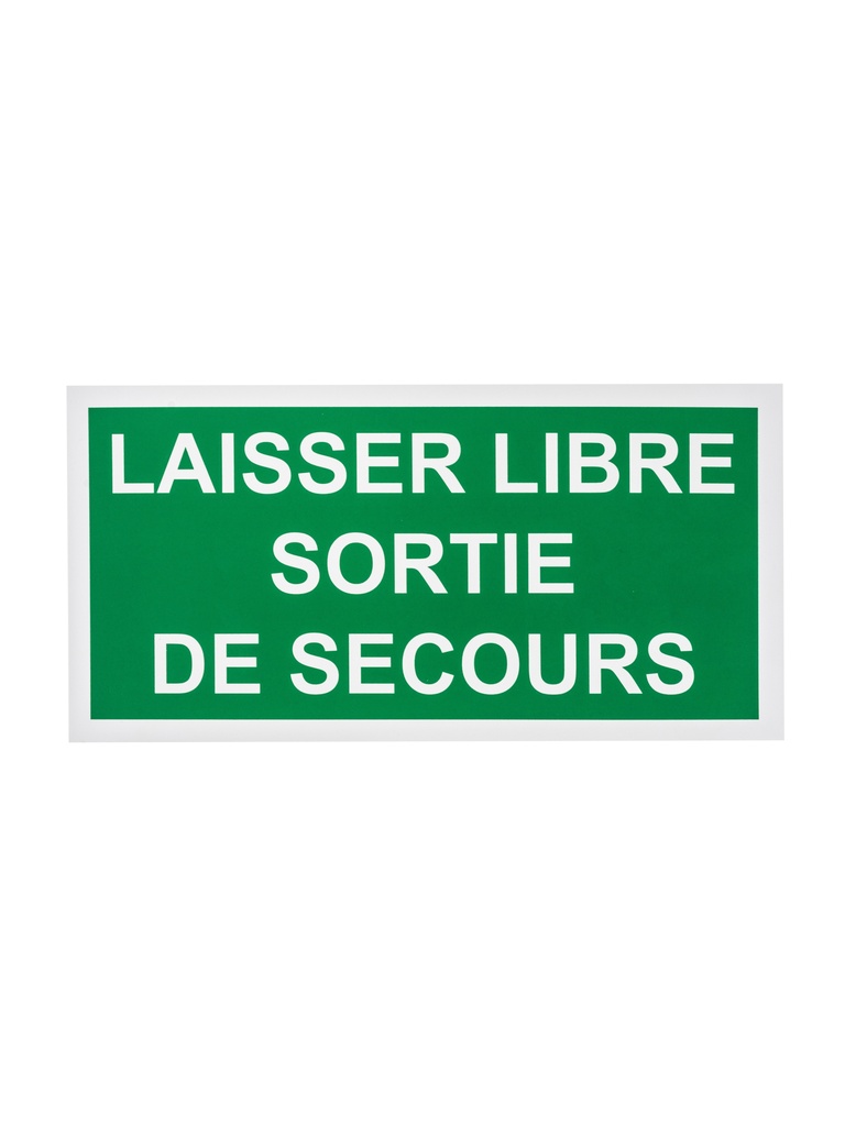 Pictogram 109 Bord laisser libre sortie de secours 15x30 cm