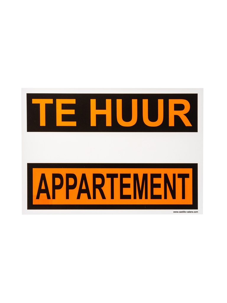 Pictogram 116 Bord appartement te huur KS 33x23cm