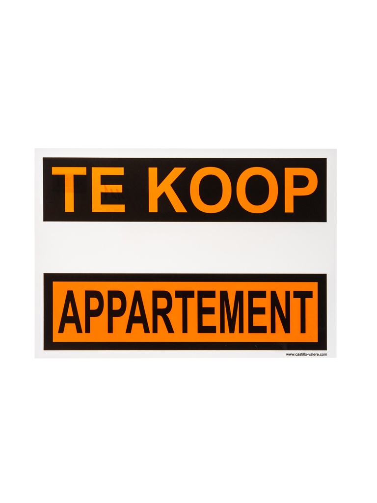 Pictogram 117 Bord appartement te koop KS 33x23cm