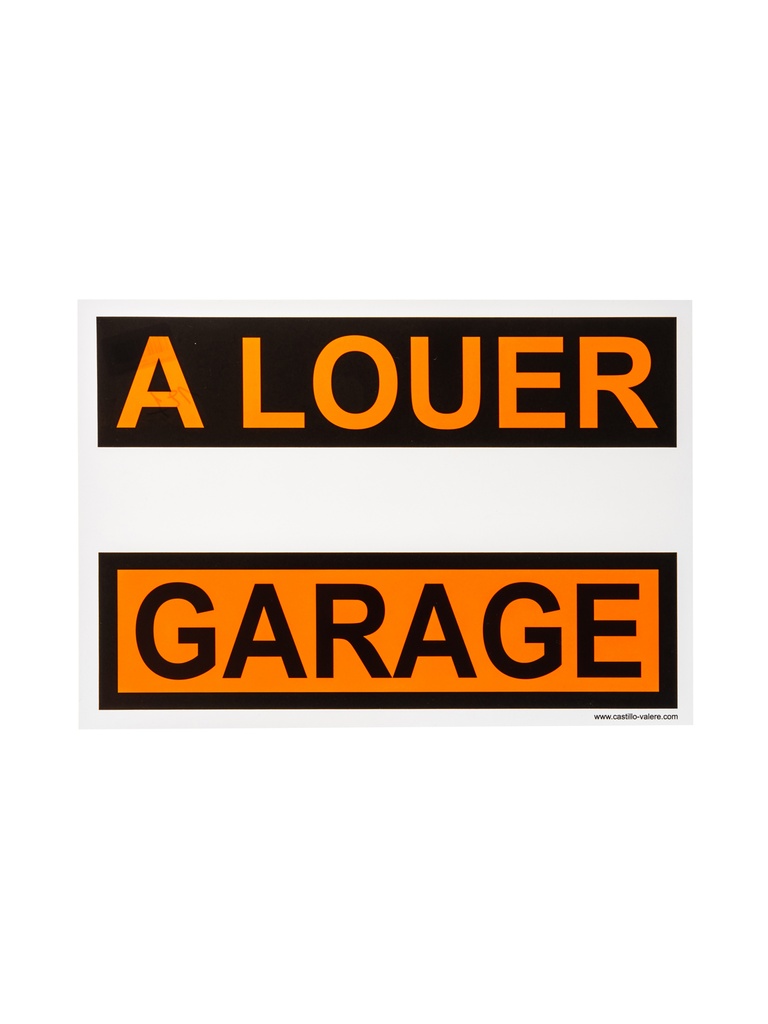 Pictogramme 127 Panneau Garage à louer KS 33x23cm