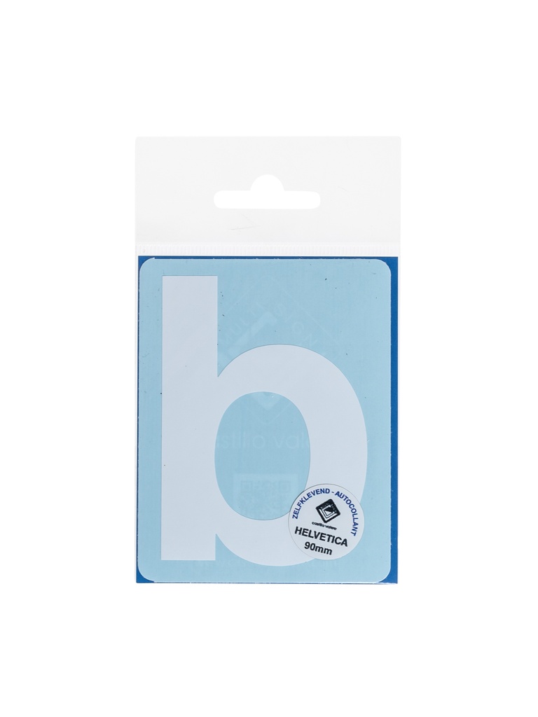 Pictogramme 139 Lettre autocollante b minuscule 90mm blanc mat