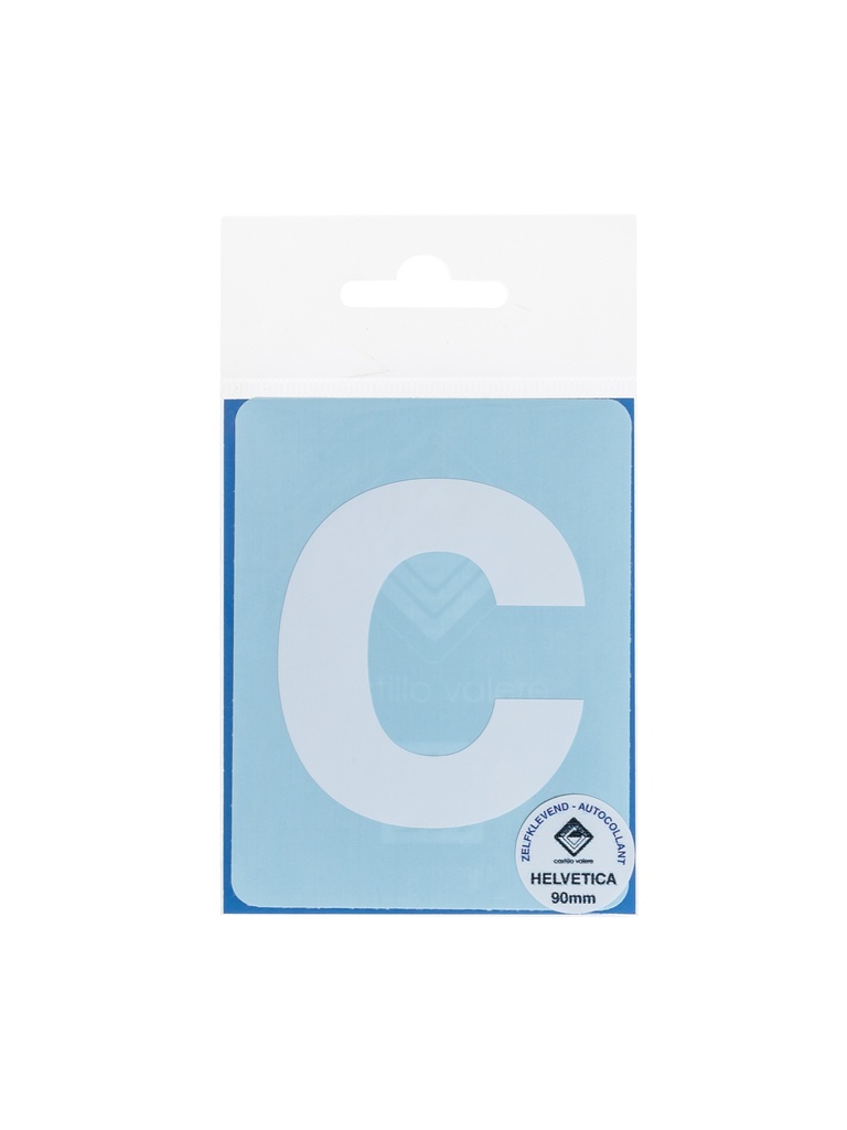 Pictogramme 140 Lettre autocollante c minuscule 90mm blanc mat