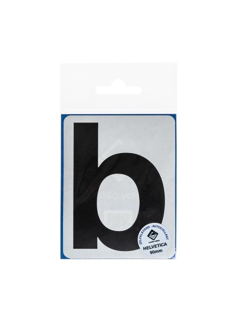 Pictogram 152 Plakletter b klein 90mm zwart mat