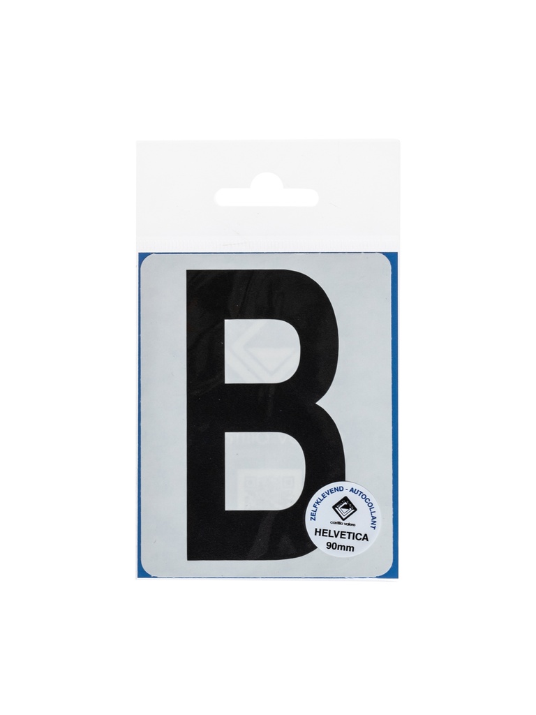 Pictogram 155 Plakletter B 90mm zwart mat