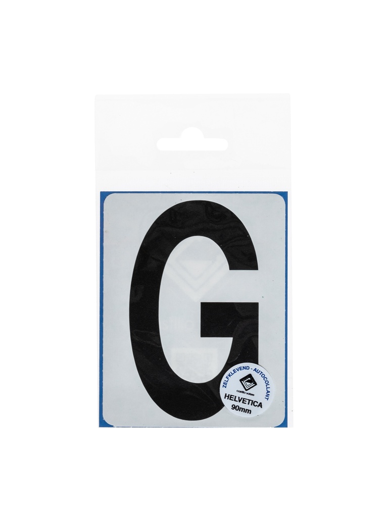 Pictogramme 160 Lettre autocollante G 90mm noir mat