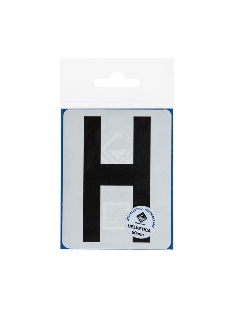 Pictogram 161 Plakletter H 90mm zwart mat