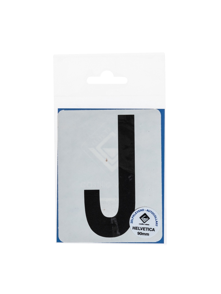 Pictogram 163 Plakletter J 90mm zwart mat