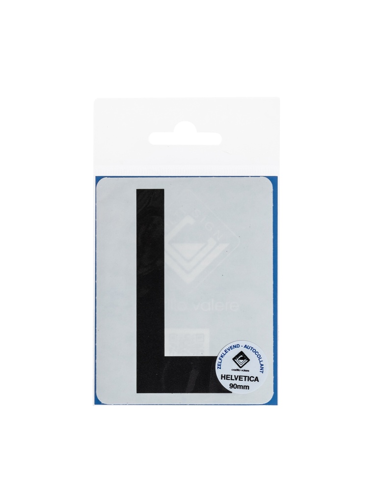 Pictogram 165 Plakletter L 90mm zwart mat