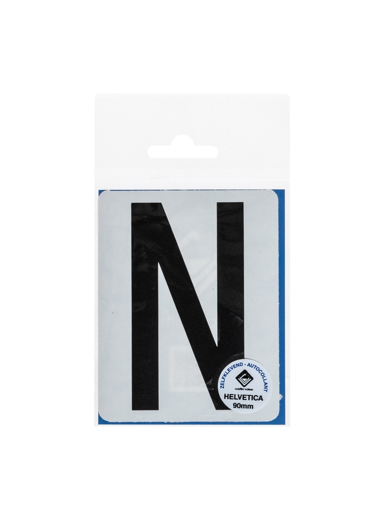 Pictogram 167 Plakletter N 90mm zwart mat