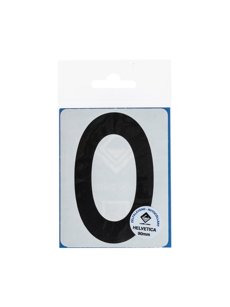 Pictogram 168 Plakletter O 90mm zwart mat