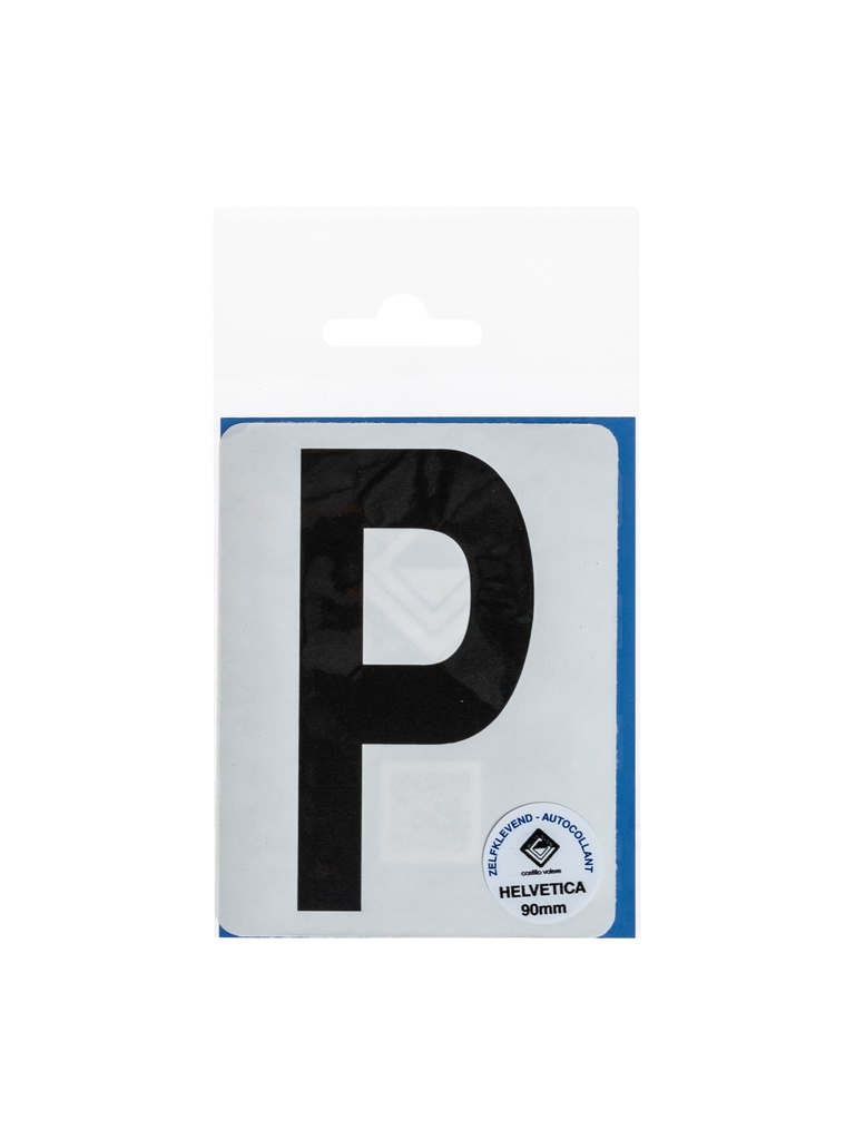 Pictogram 169 Plakletter P 90mm zwart mat