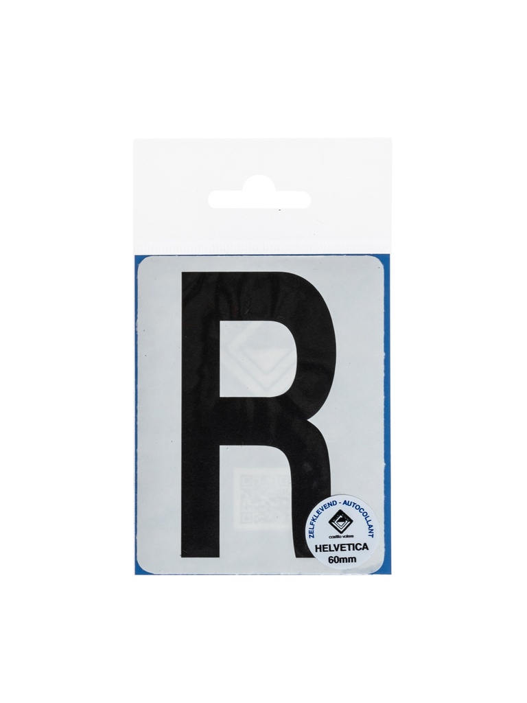 Pictogram 171 Plakletter R 90mm zwart mat