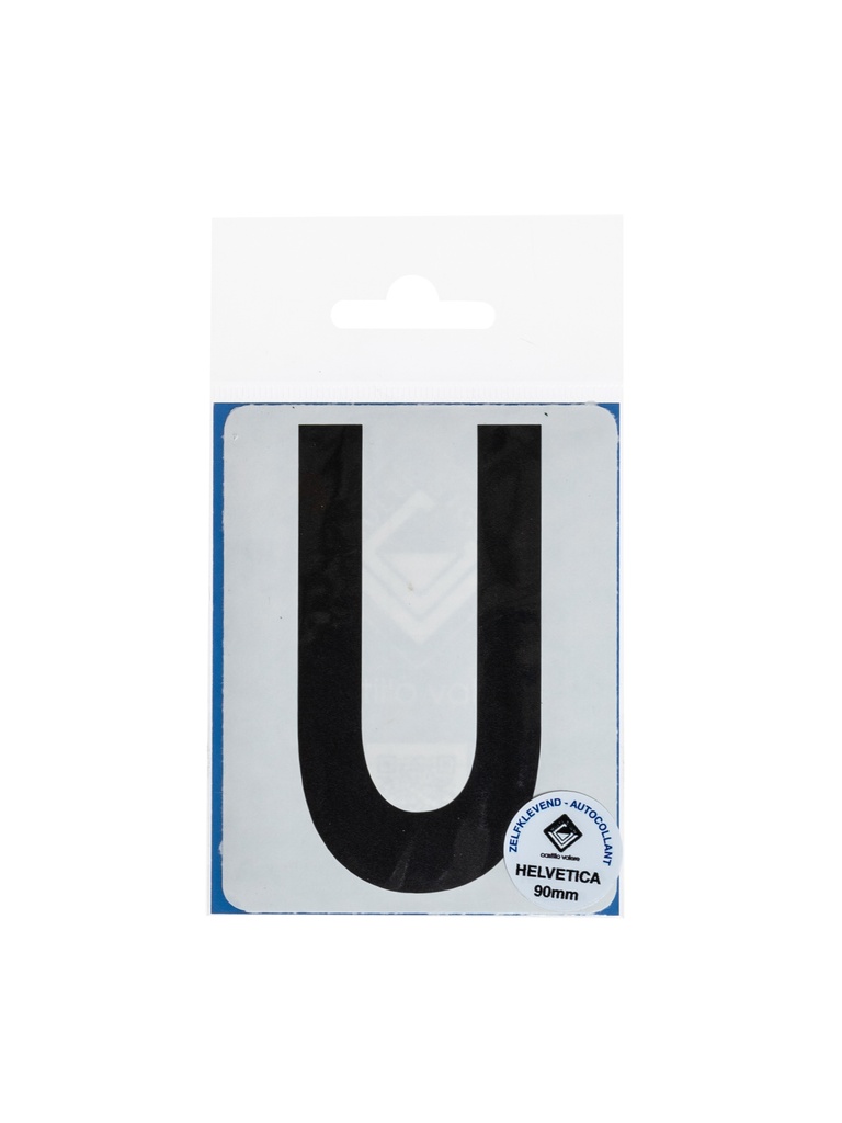 Pictogram 174 Plakletter U 90mm zwart mat