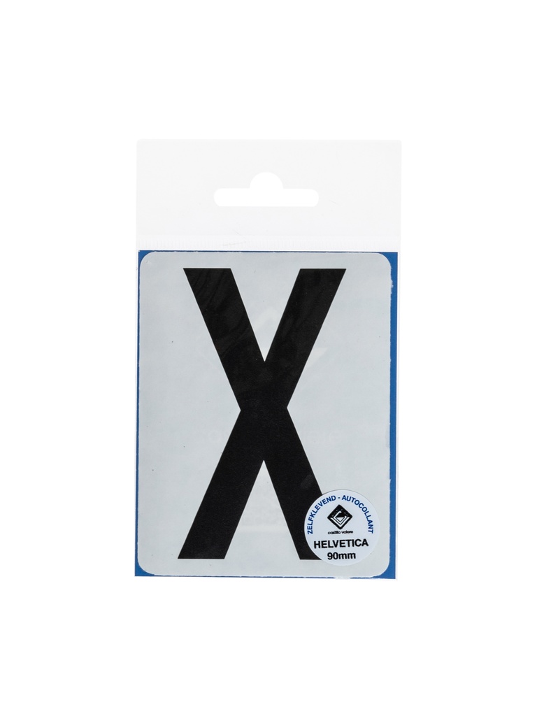 Lettre autocollante X 90mm noir mat