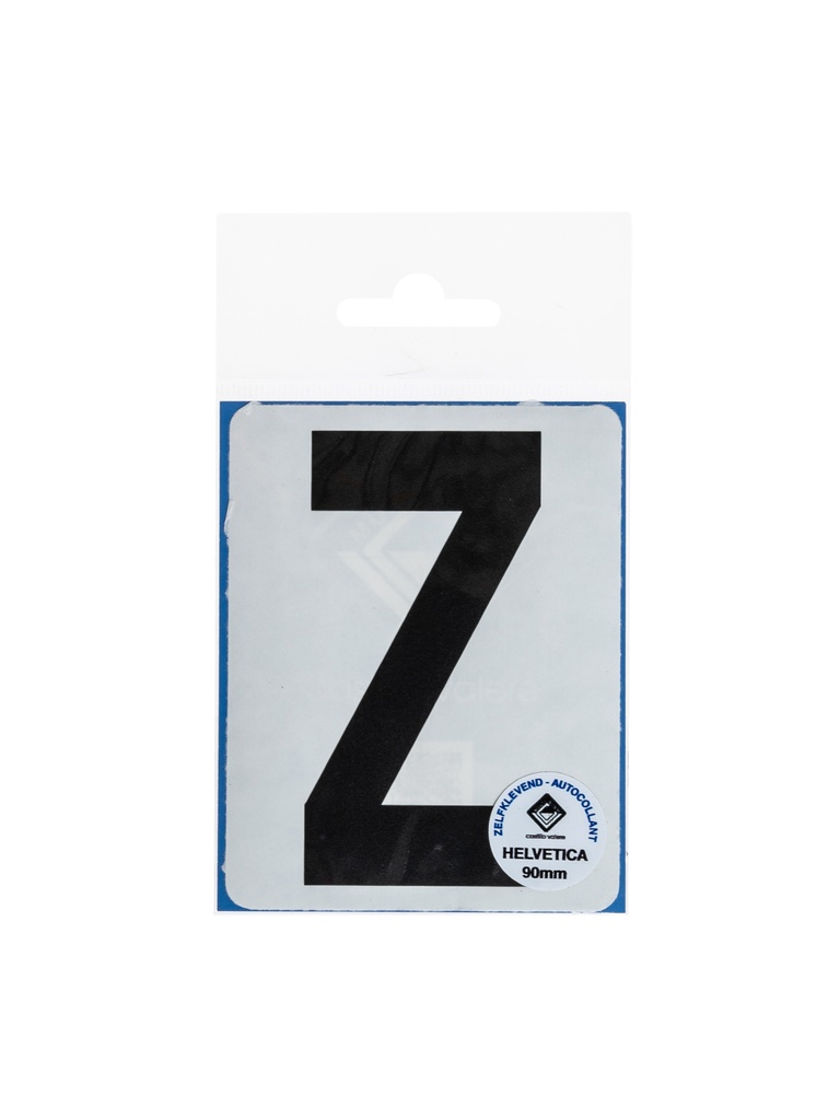 Pictogram 179 Plakletter Z 90mm zwart mat