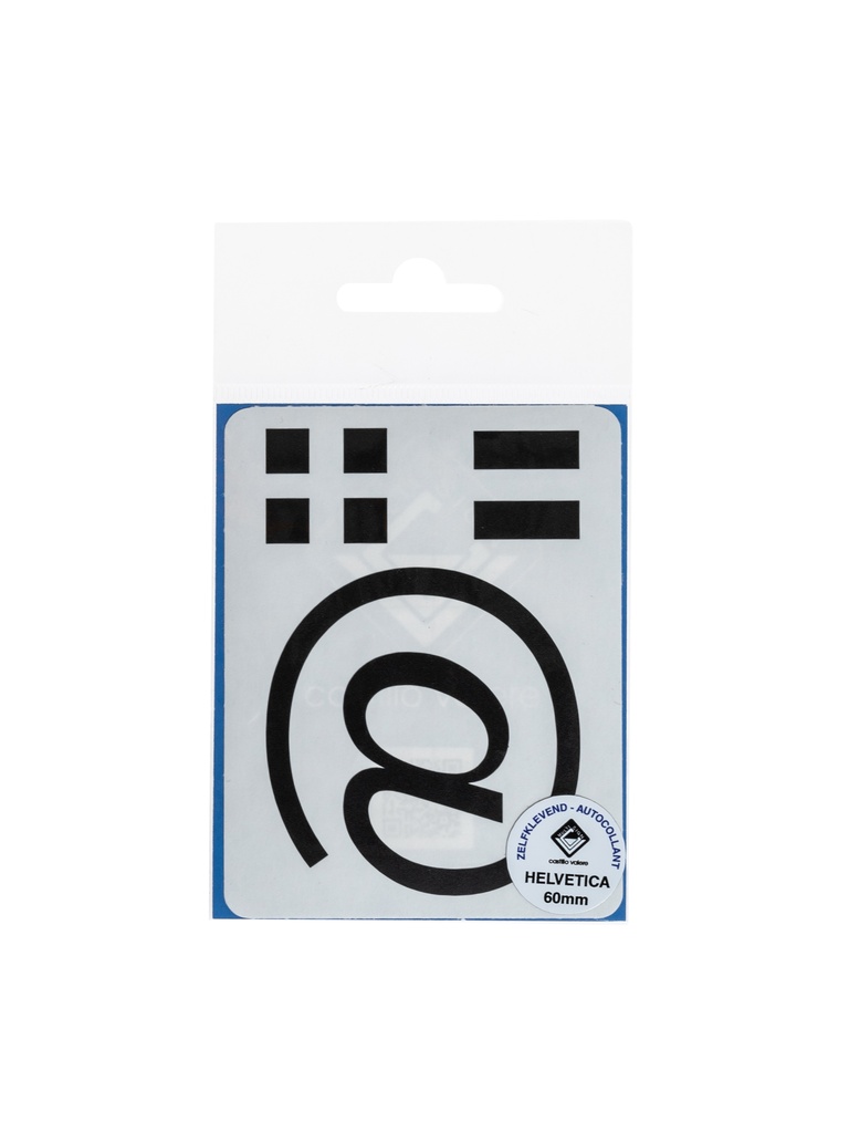 Pictogram 180 Plakteken @ Helvetica 60mm zwart