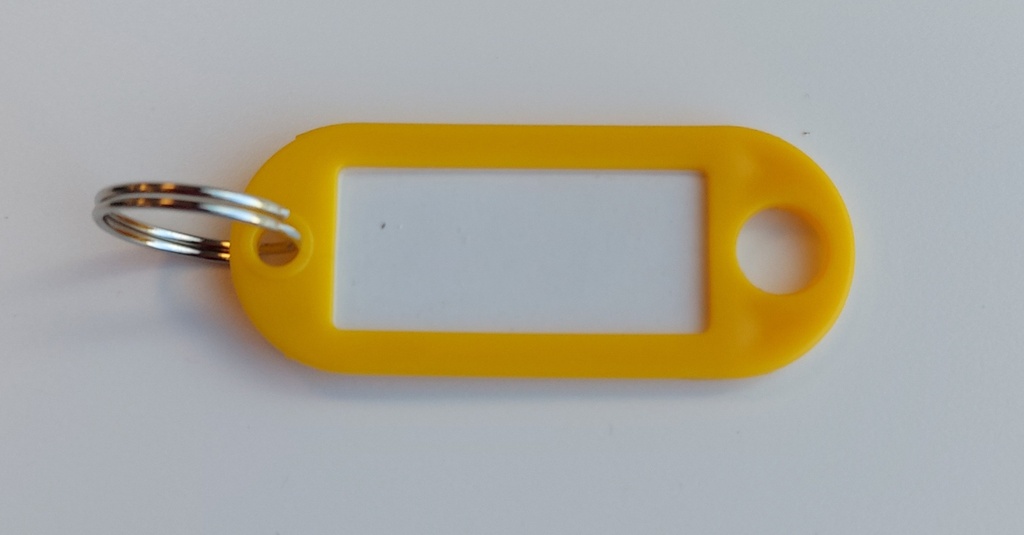 key tag yellow