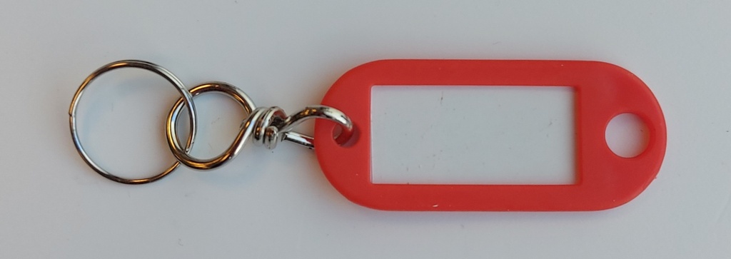 flip key tag red