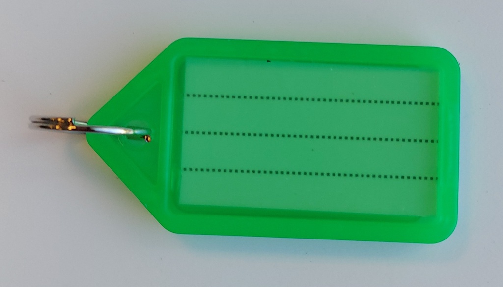 key tag big green