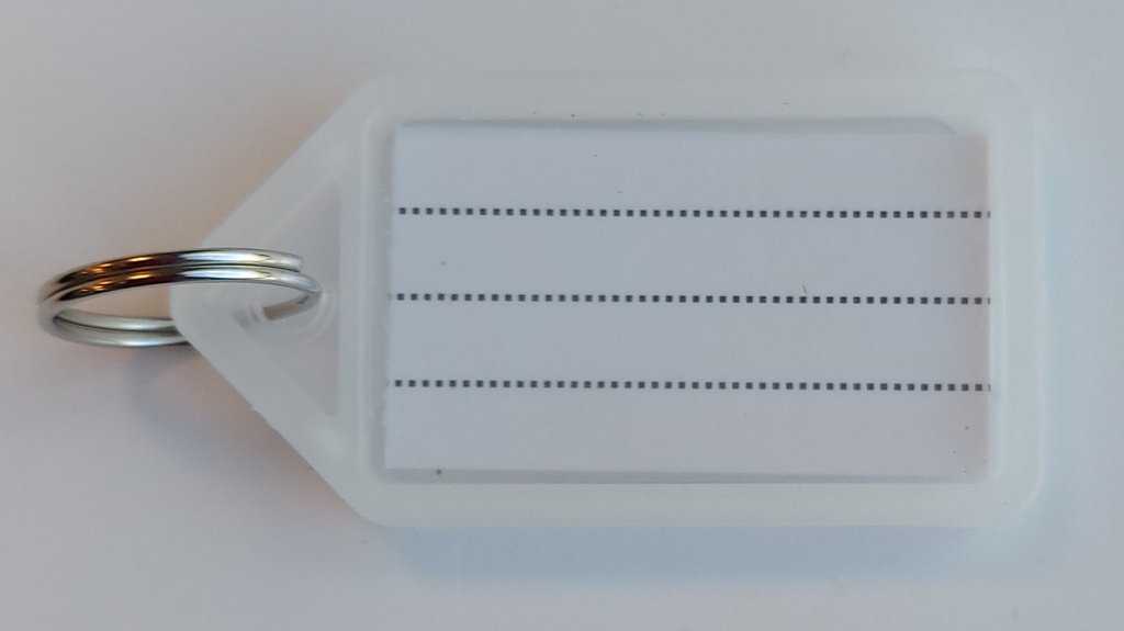 key tag white