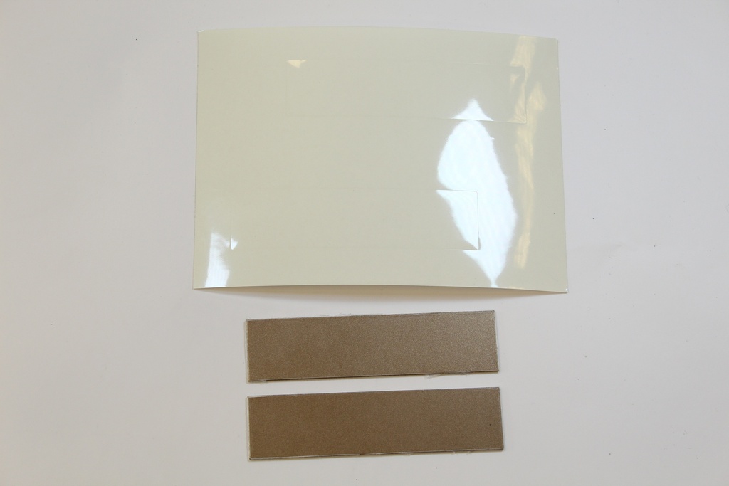 ALU bordje Brons + film 90mm x 40mm SC