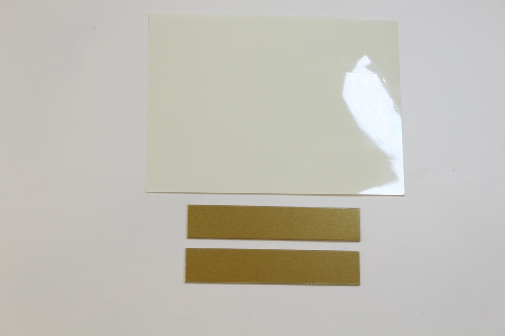 [Alugoud100X20SC] ALU plaque Or + film 100x20mm SC