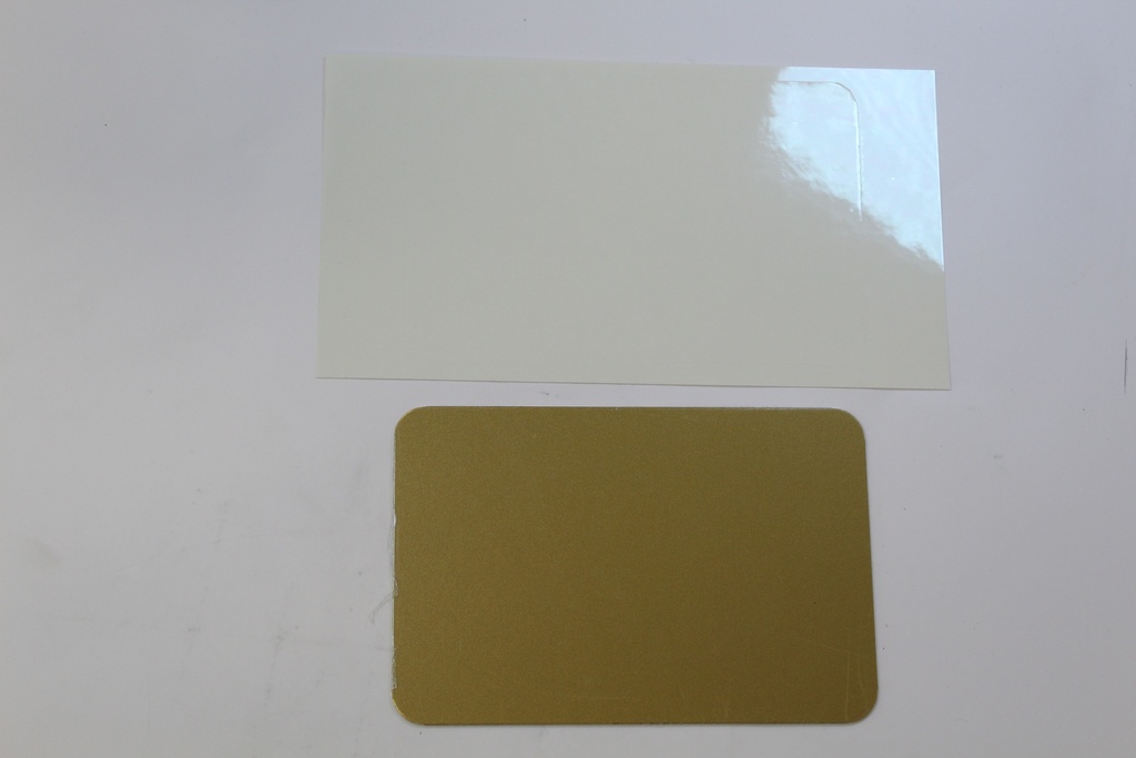 ALU plaque Or + film 150x100mm RC