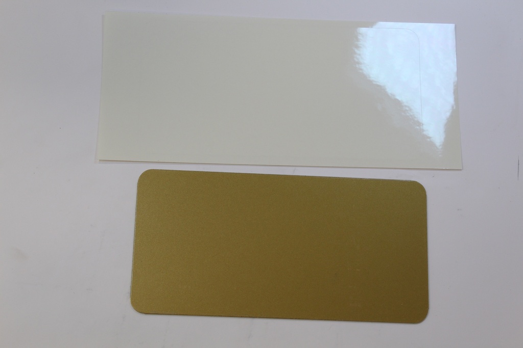 [Alugoud200X100RC] ALU plaque Or + film 200x100mm RC