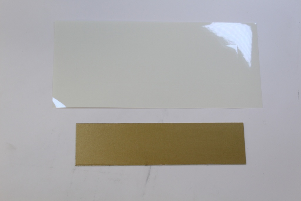 ALU plaque Or + film 200x50mm SC