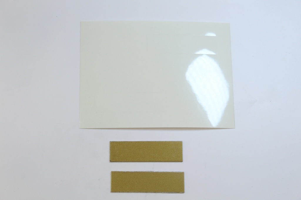 ALU bordje Goud + film 70X20mm SC