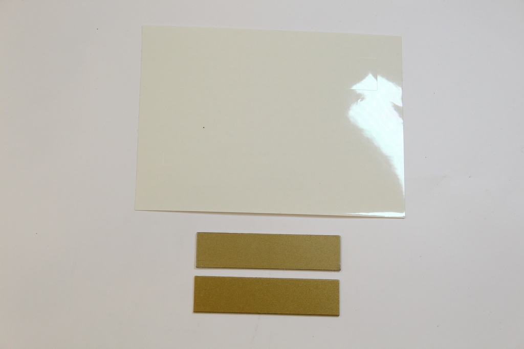[Alugoud80X20SC] ALU plaque Or + film 80x20mm SC