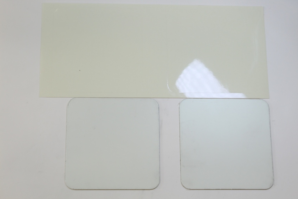 ALU plaque Blanc + film 100x100mm RC