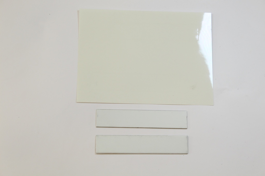 [Aluwit100X20SC] ALU bordje Wit + film 100x20mm SC