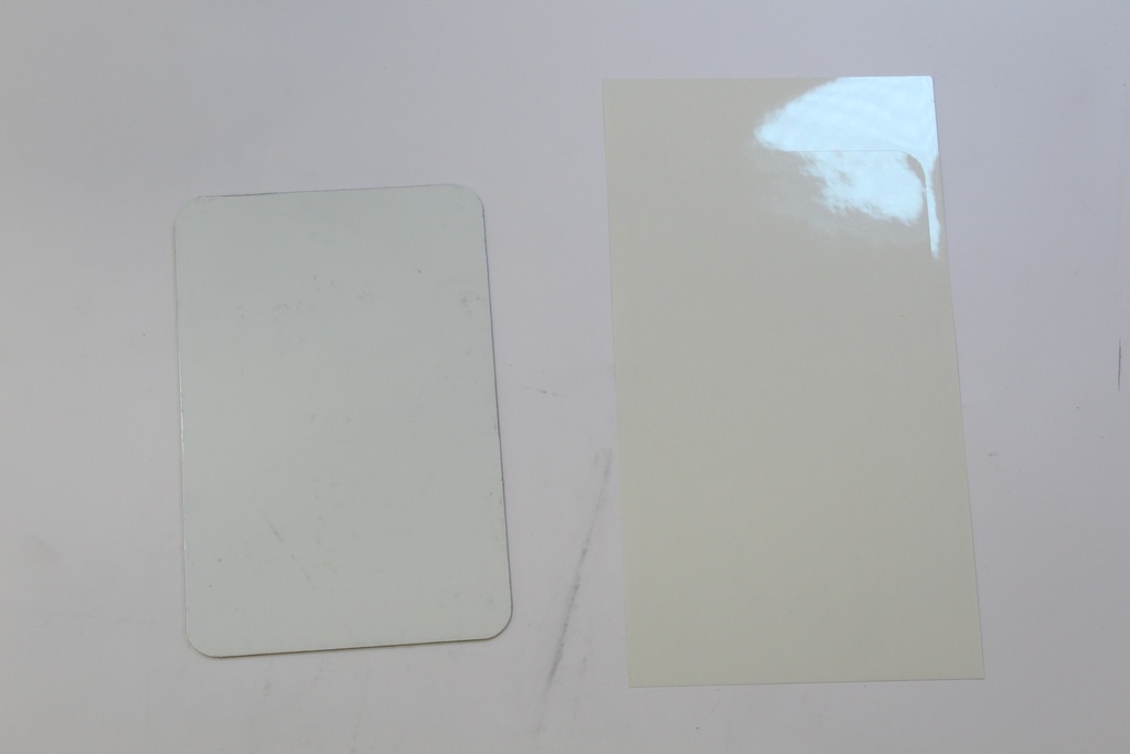 ALU plaque Blanc + film 150x100mm RC