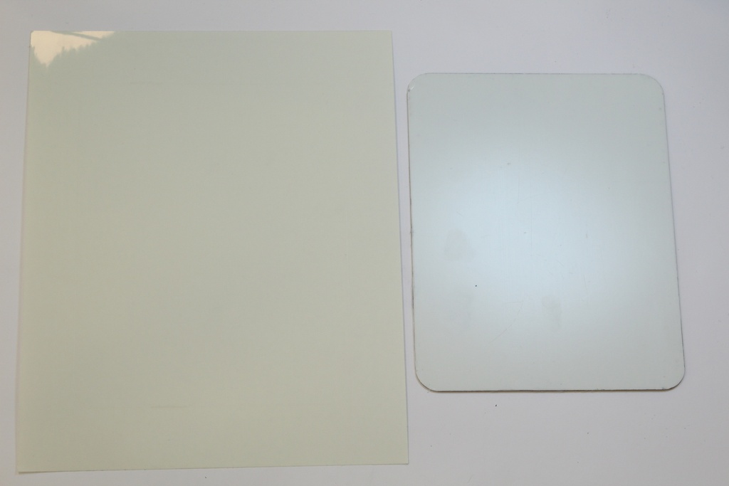 ALU plaque Blanc + film 150x120mm RC