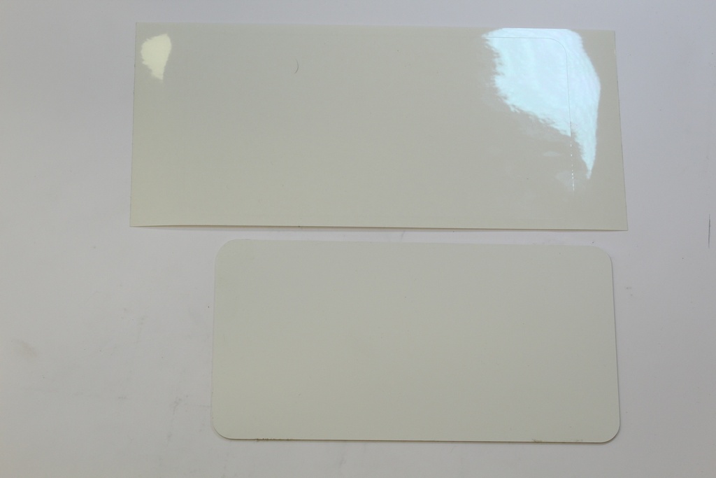 ALU plaque Blanc + film 200x100mm RC